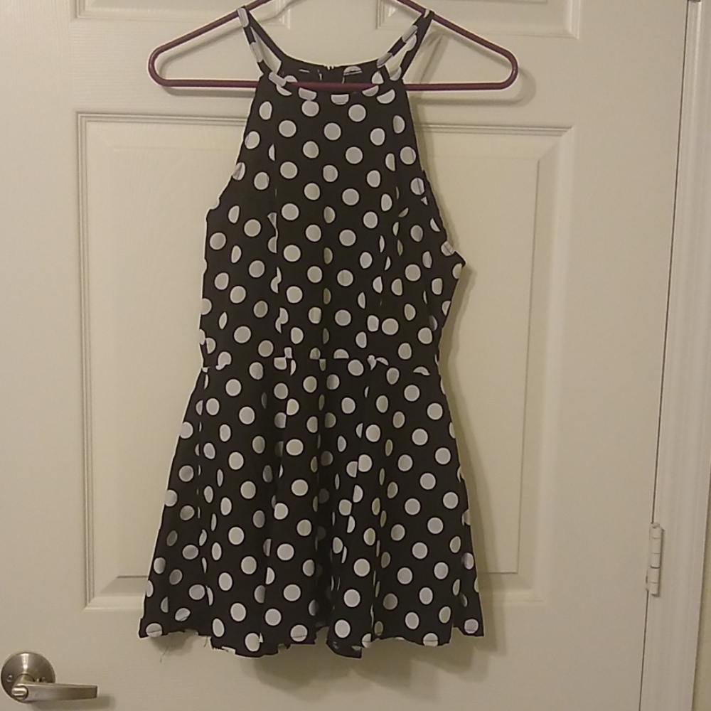 Plume polka dot top